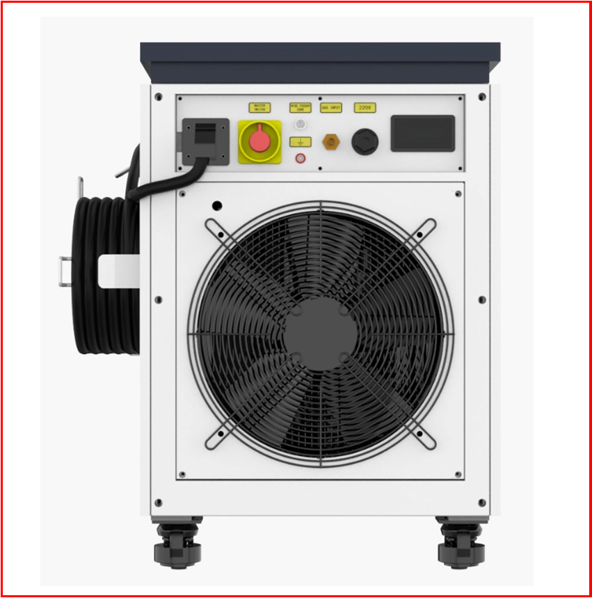 5 in 1 watergekoelde laserlasmachine achterkant