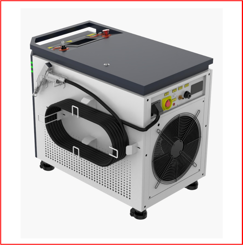 5 in 1 watergekoelde laserlasmachine schuin achter