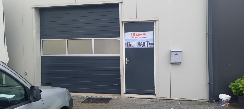 contact laser forces Voorkant ingang bij Laserforces werkplaats