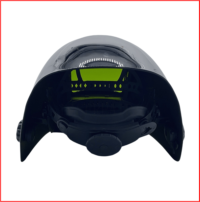 laserveiligheids helm achterkant